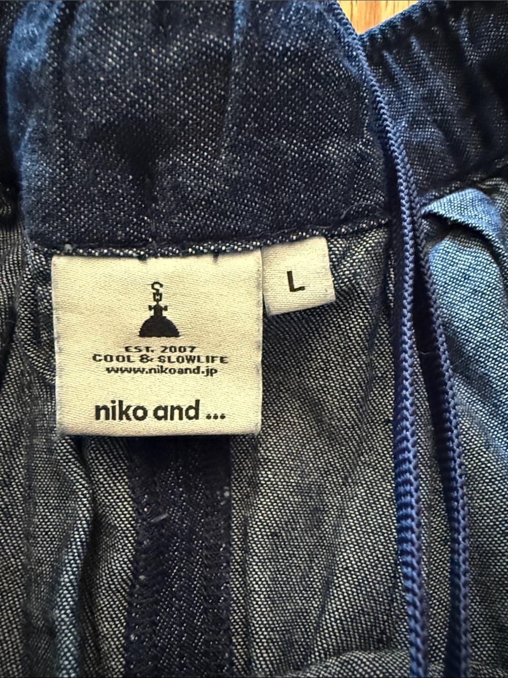 Niko and sz L Wide Leg Chambray Gaucho Pants - Deep Indigo Blue great condition - Picture 4 of 8